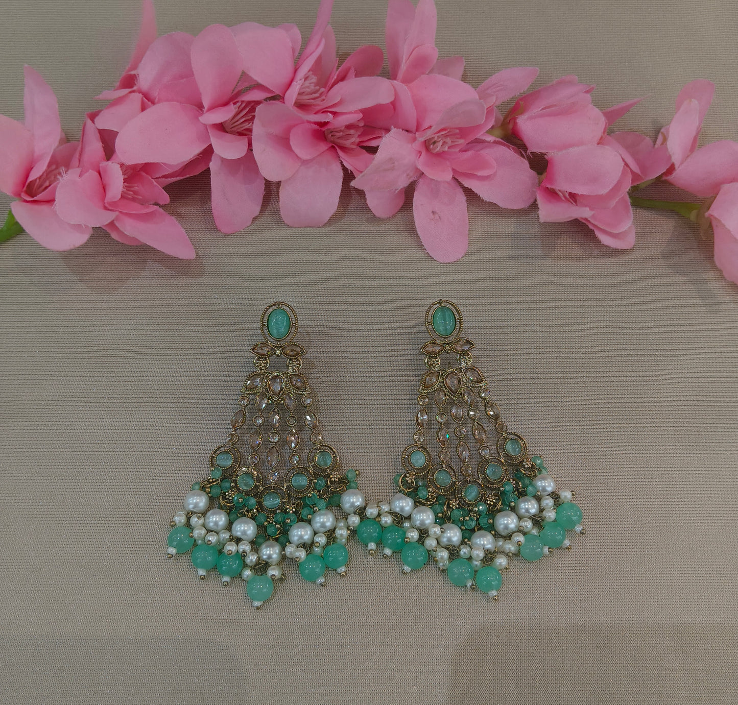 Indian Antique Gold Teji Earrings