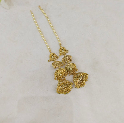 Gold Polki Punjabi Style Jhumki Dilveer Earrings