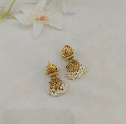 Gold Polki Indian Navneet Bollywood Earrings