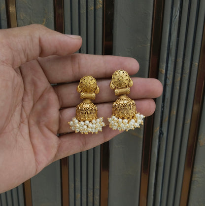 Gold Polki Indian Navneet Bollywood Earrings