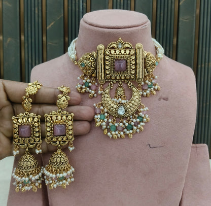 Gold choker set/ Gold choker Addison set