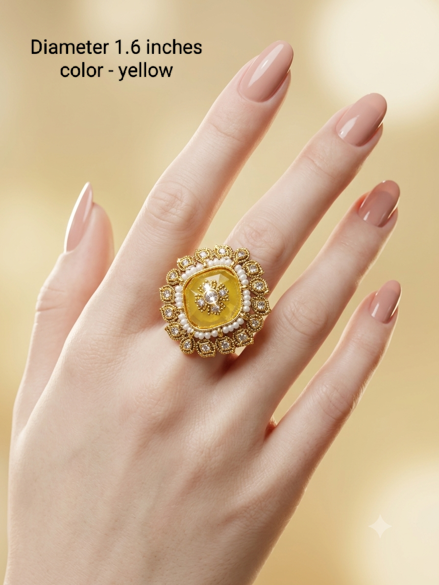 Kundan Adjustable  Finger Rings
