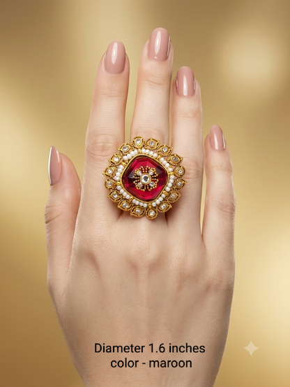 Kundan Adjustable  Finger Rings