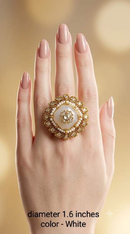 Kundan Adjustable  Finger Rings