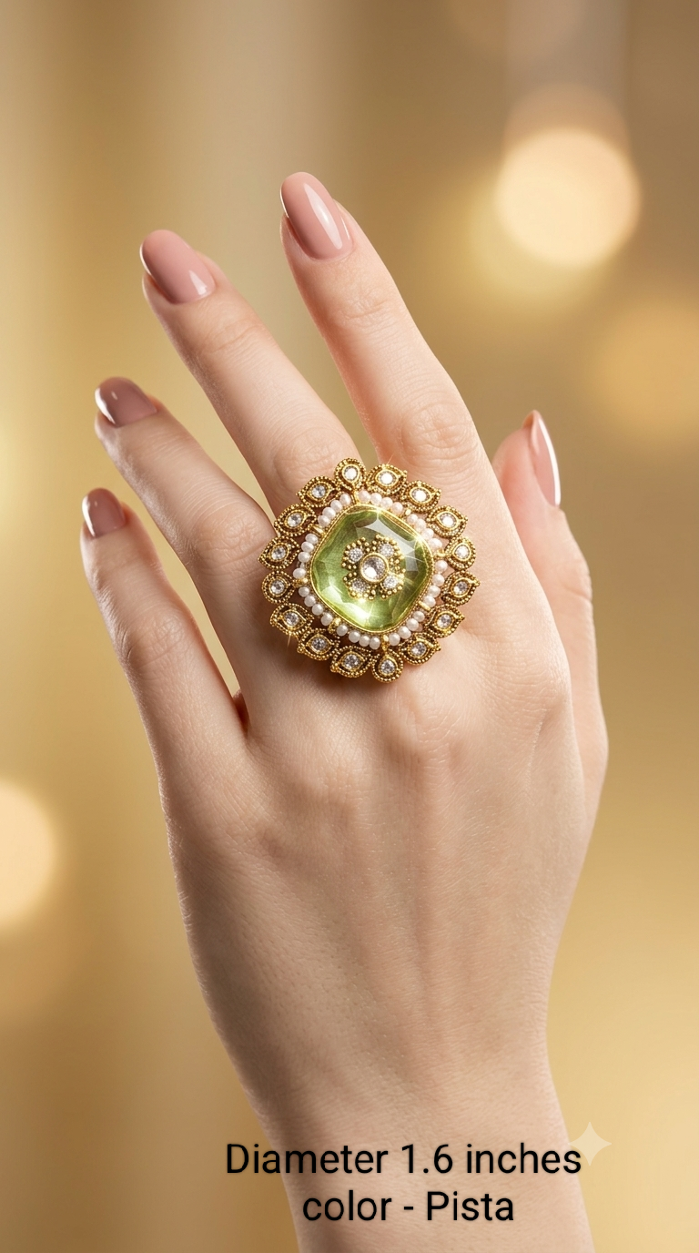 Kundan Adjustable  Finger Rings
