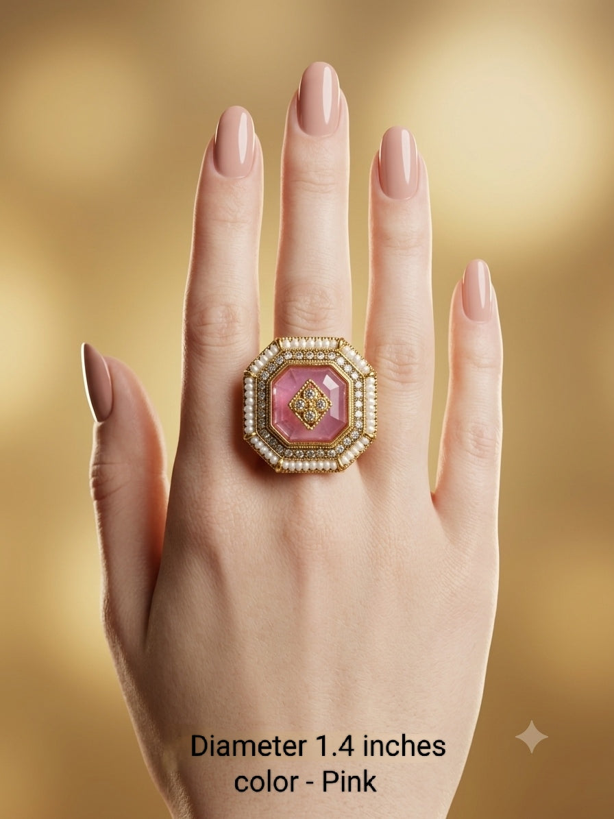 Kundan Adjustable  Finger Rings