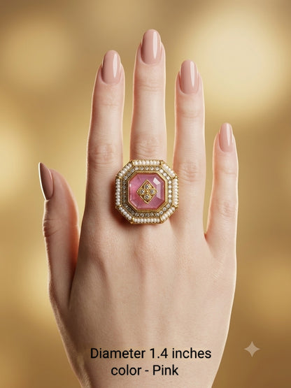 Kundan Adjustable  Finger Rings