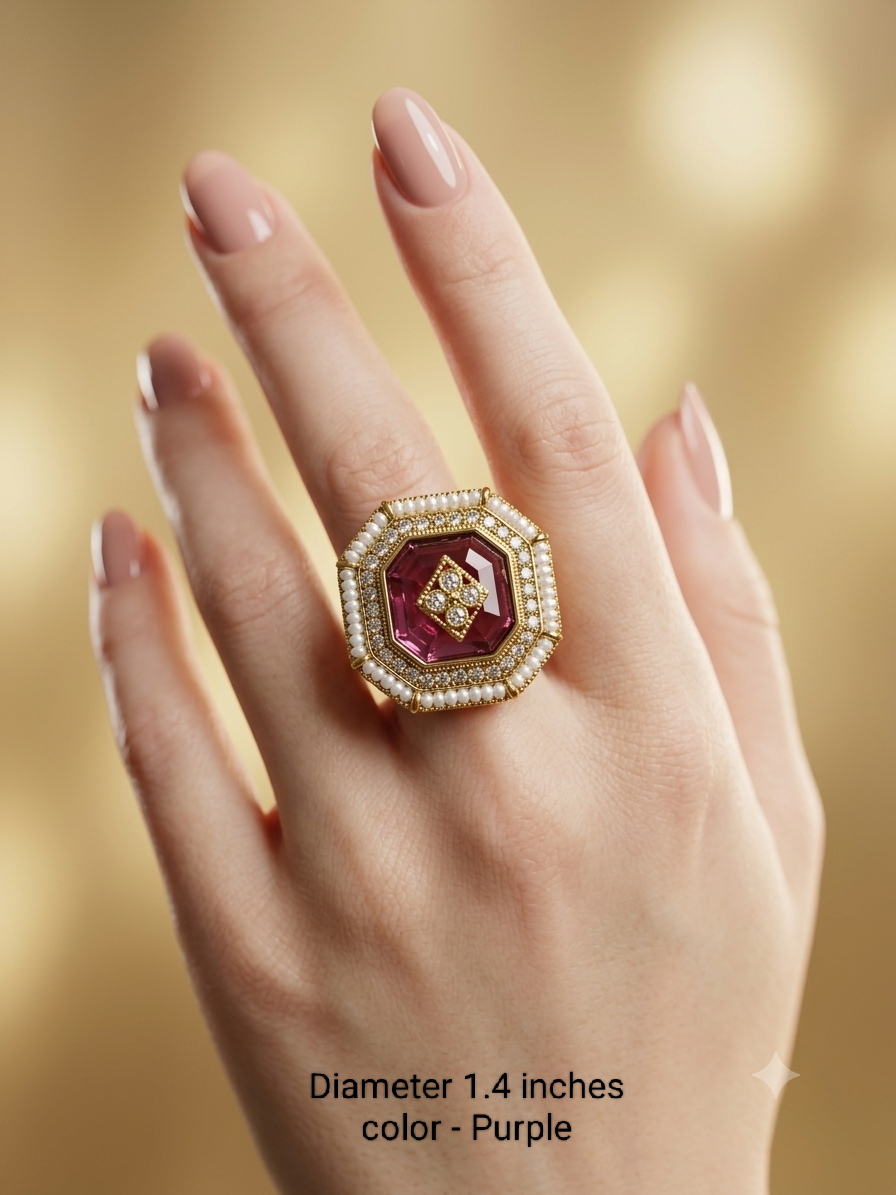 Kundan Adjustable  Finger Rings