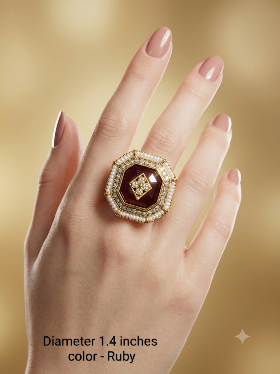 Kundan Adjustable  Finger Rings