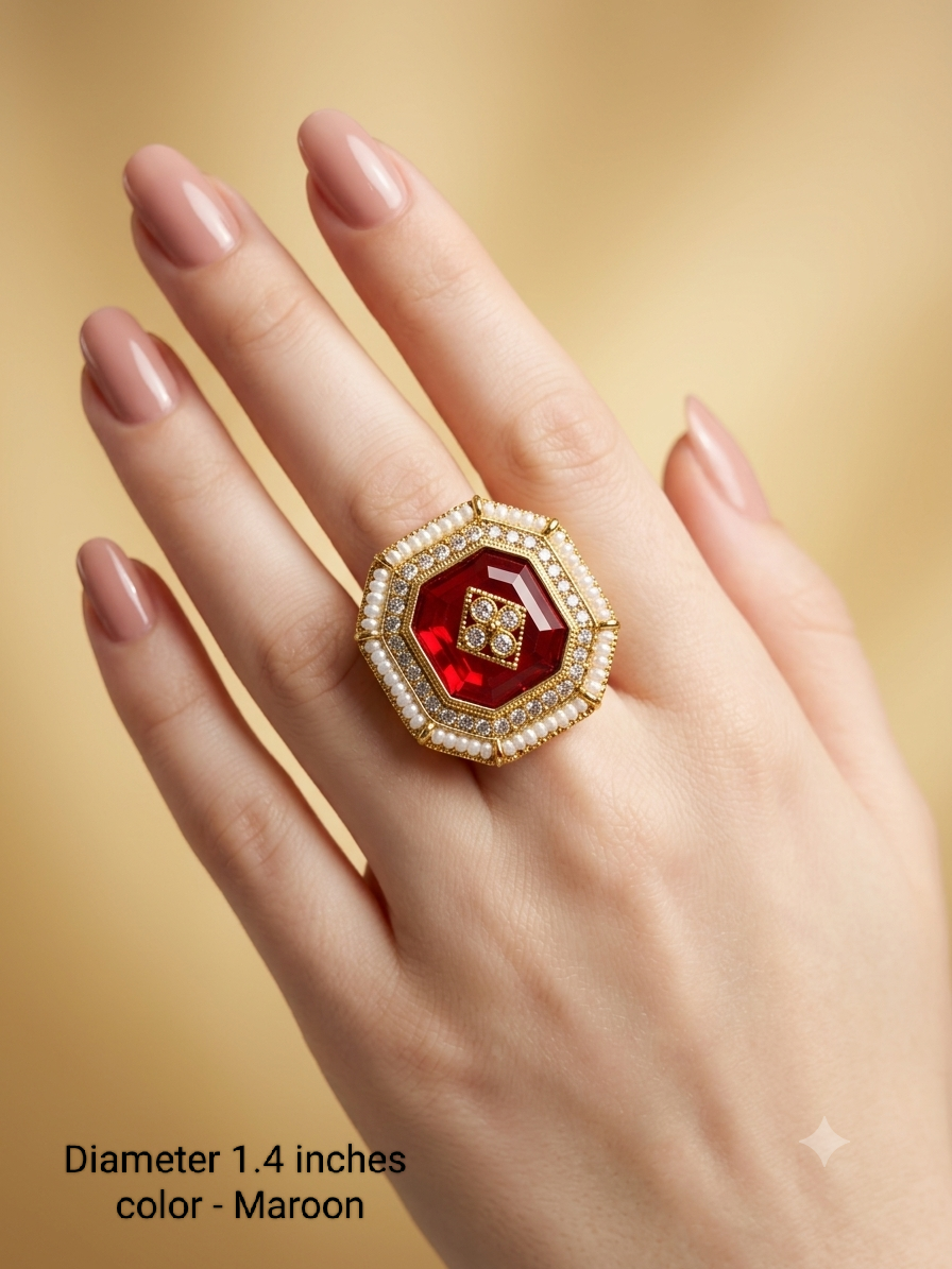 Kundan Adjustable  Finger Rings
