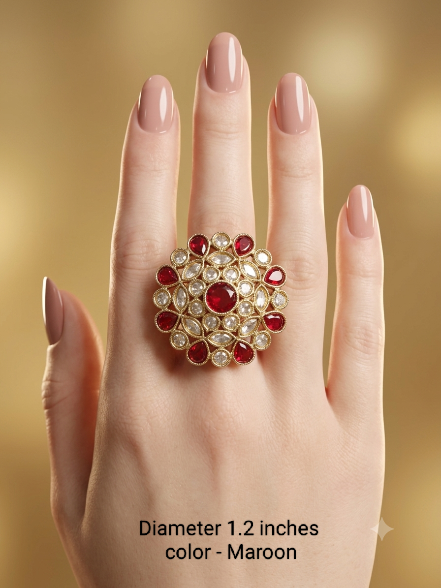 Antique Maroon  Finger Rings