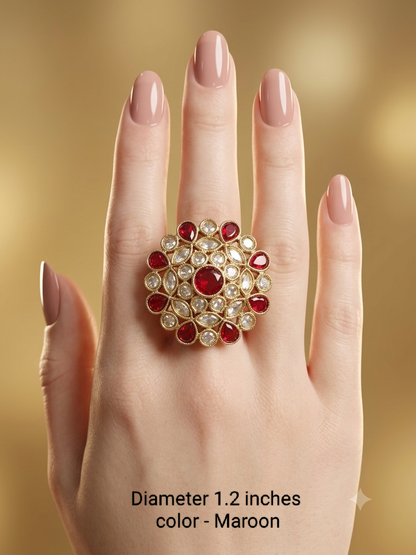 Antique Maroon  Finger Rings