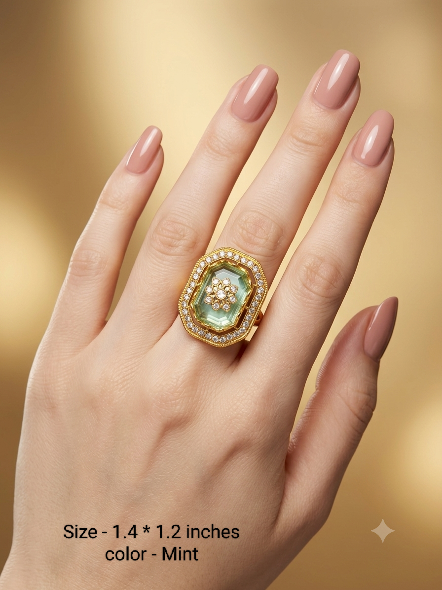Kundan Adjustable  Finger Rings