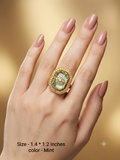 Kundan Adjustable  Finger Rings