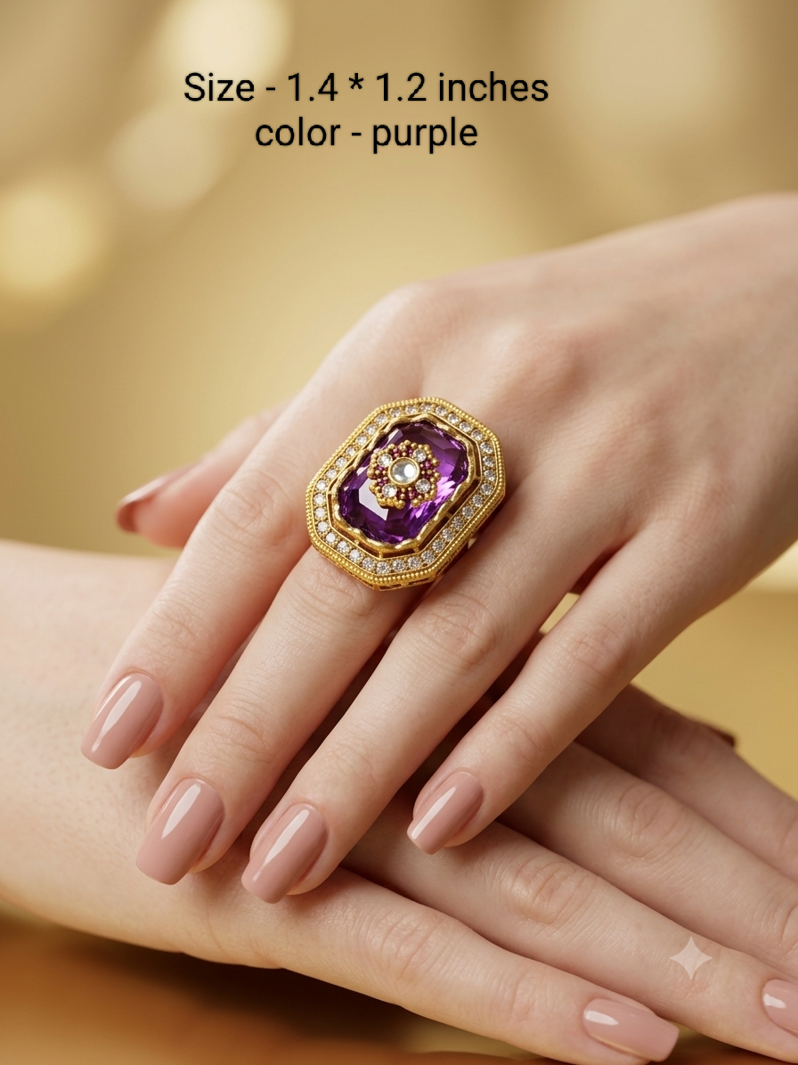 Kundan Adjustable  Finger Rings