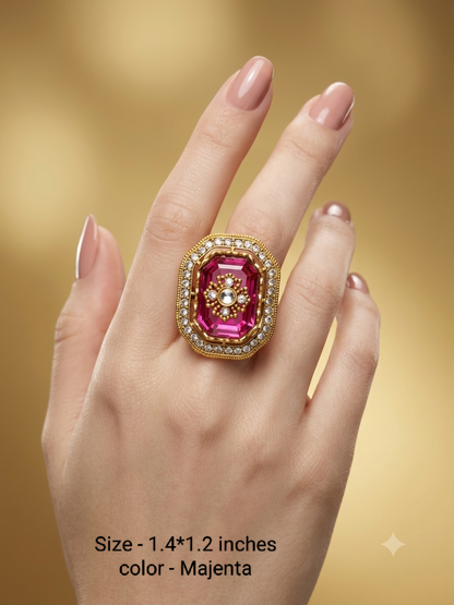 Kundan Adjustable  Finger Rings