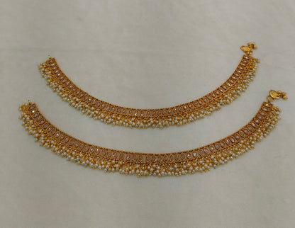 Gold Anklets Jhanjar Payal Alisa Jewellery