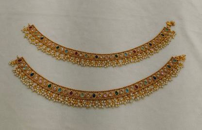 Multi Color Anklets Jhanjar Payal Alisa Jewellery