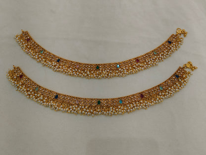 Multi Color Anklets Jhanjar Payal Alisa Jewellery