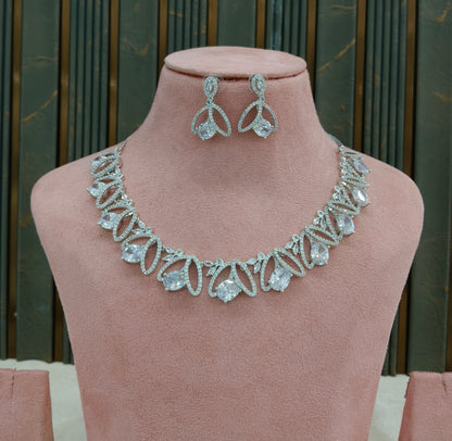 American Diamond AD Necklace Alexa Set