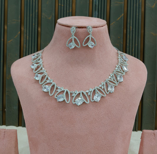 American Diamond AD Necklace Alexa Set