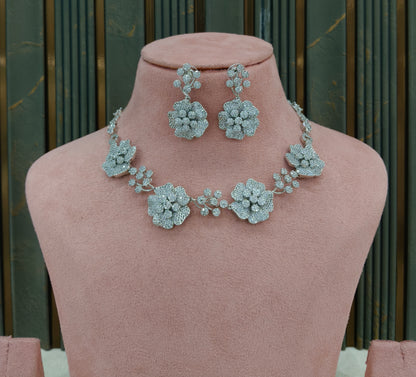 American Diamond AD Necklace Alexa Set