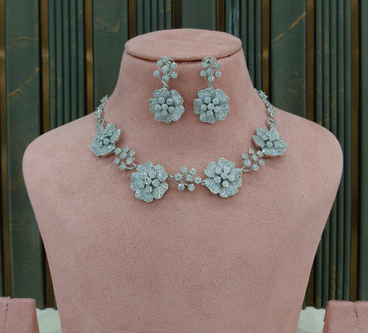 American Diamond AD Necklace Alexa Set
