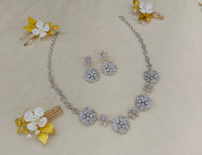 American Diamond AD Necklace Alexa Set