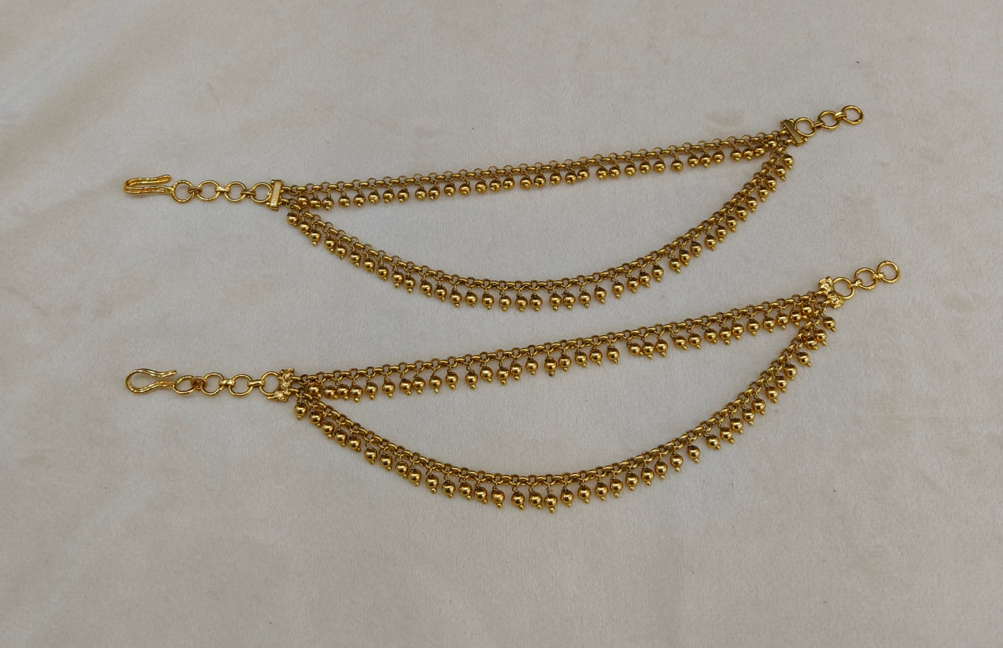 Gold polki Indian sahare earchains
