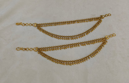 Gold polki Indian sahare earchains