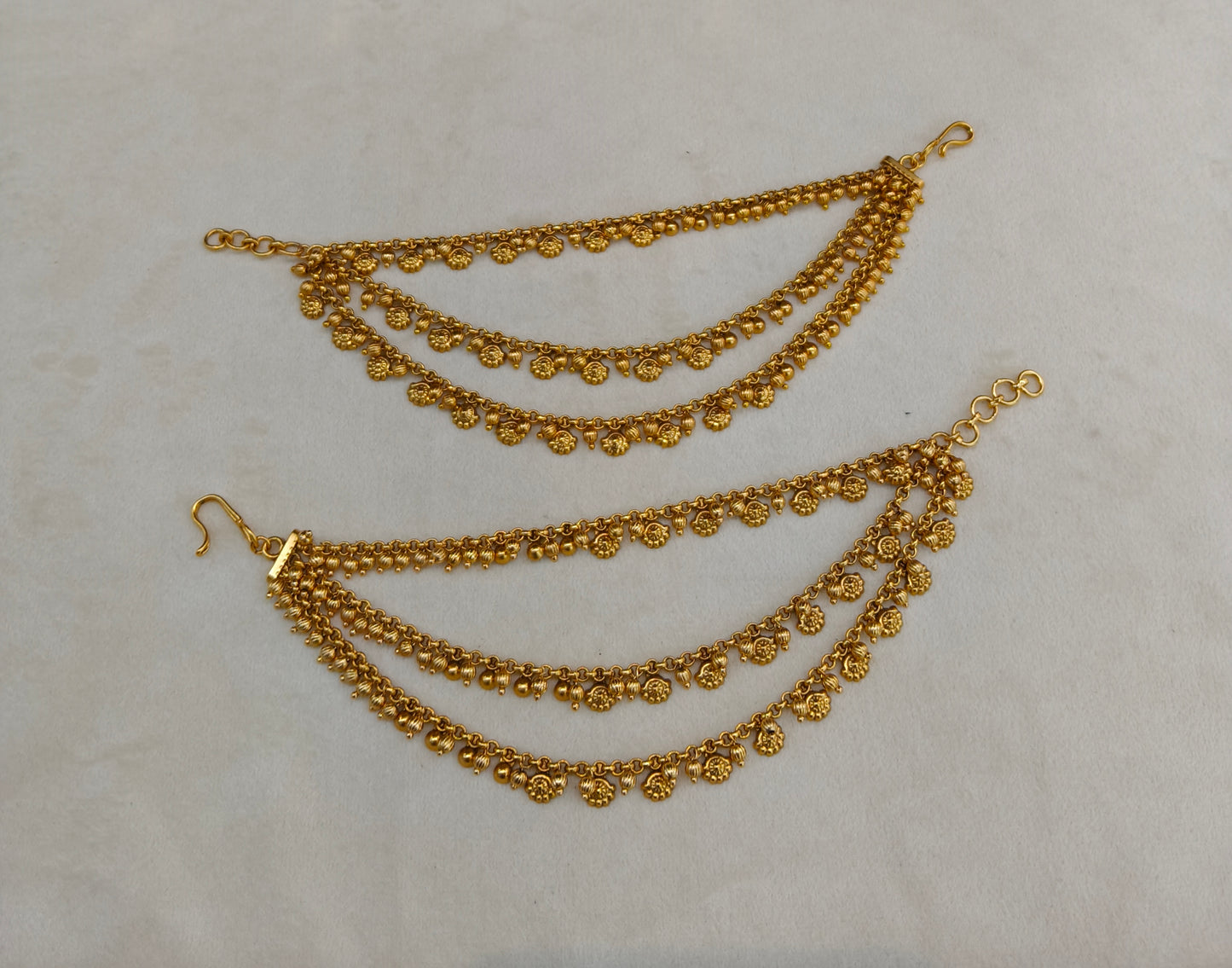 Gold polki Indian sahare earchains