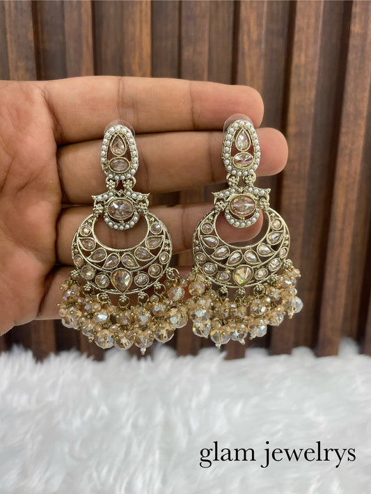Gold Bollywood Indian Sarpunch Earrings