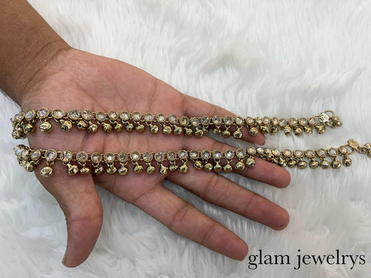 Antique Gold Anklets Jhanjar Payal Indian Jewellery