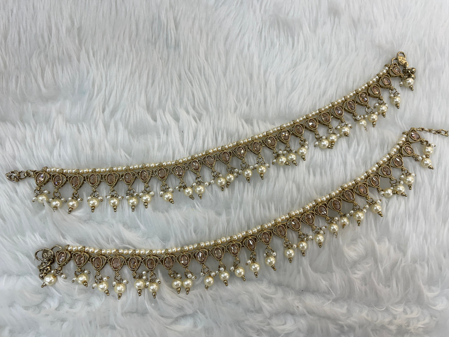Antique Gold Anklets Jhanjar Payal Indian Jewellery