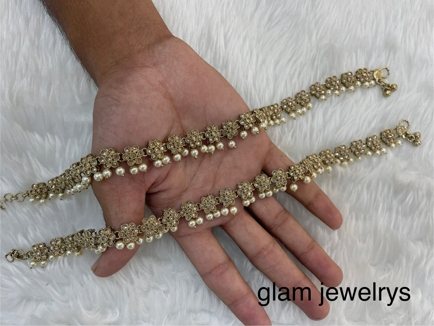 Antique Gold Anklets Jhanjar Payal Indian Jewellery