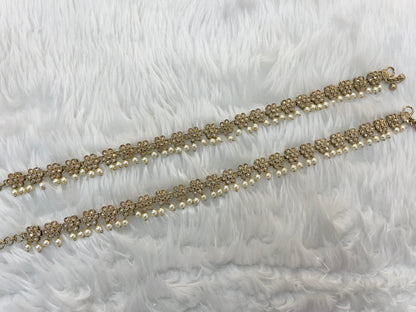 Antique Gold Anklets Jhanjar Payal Indian Jewellery