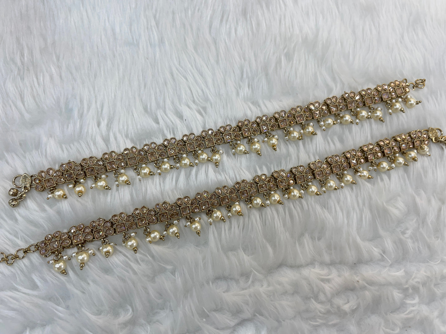 Antique Gold Anklets Jhanjar Payal Indian Jewellery