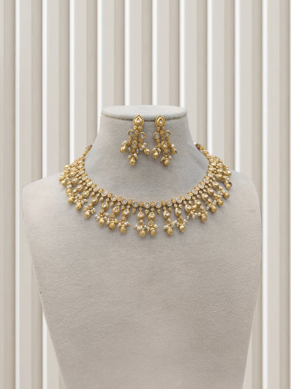 Gold Polki Necklace set/ Gold Necklace Mintin sets