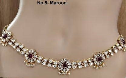 Waist Chain Kundan Belly Sari Saree Chain Indian Jewelry Jewellery Kamarbandh Kamarband Belt/Indian Body Chain Jewellery/Kundan waist belt