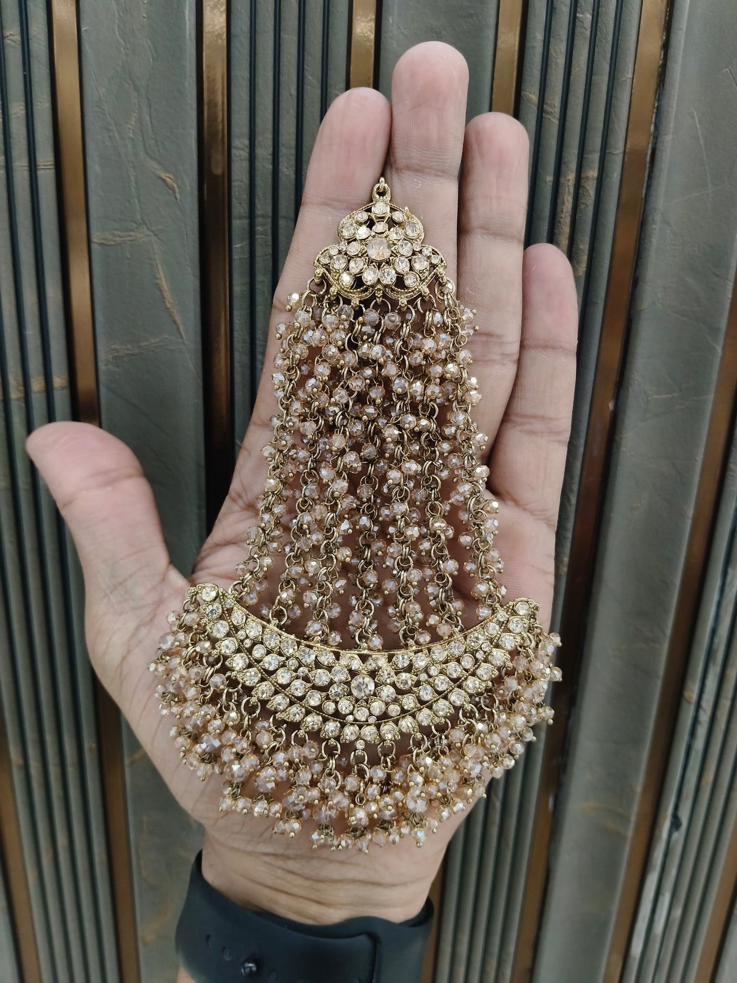 Antique Crystal Headpassa Jhumar Tracey Jewellery