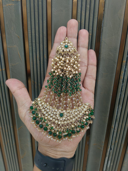Antique Green Headpassa Jhumar Tracey Jewellery
