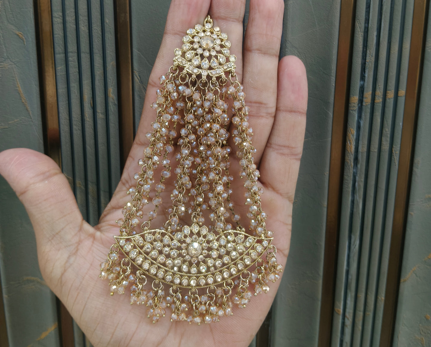 Antique Crystal Headpassa Jhumar Tracey Jewellery