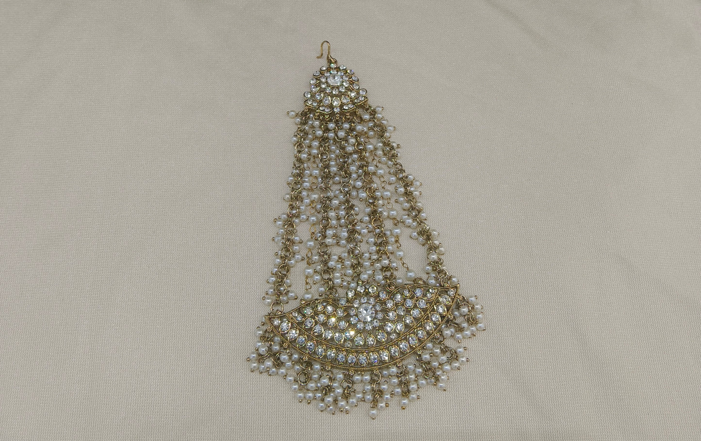 Antique White Headpassa Jhumar Tracey Jewellery