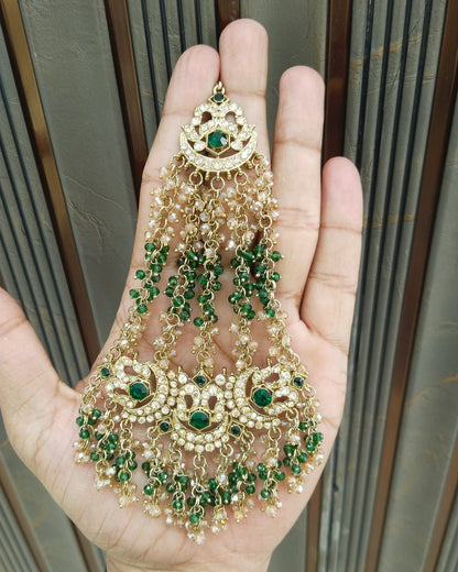 Antique Green Headpassa Jhumar Tracey Jewellery