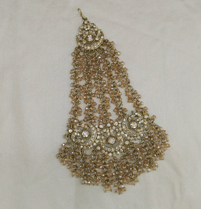 Antique Crystal Headpassa Jhumar Tracey Jewellery