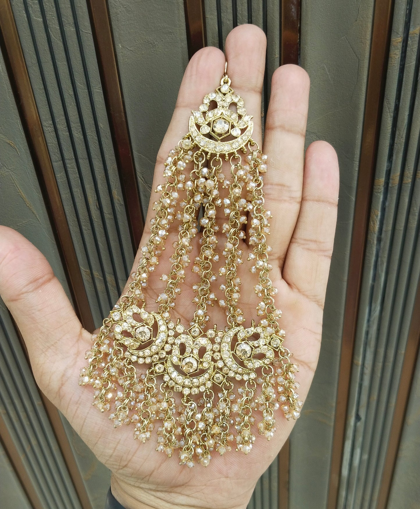 Antique Crystal Headpassa Jhumar Tracey Jewellery