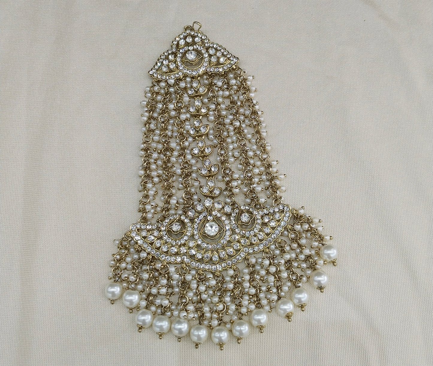 Antique White Headpassa Jhumar Tracey Jewellery