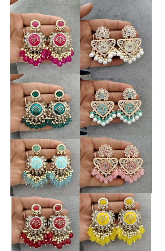 Indian Earrings Jewelry/ Earrings/ bollywood Earrings sher Set