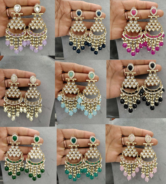 Indian Kundan Earrings Jewellery/Kundan Earrings/ bollywood Earrings tiger Set