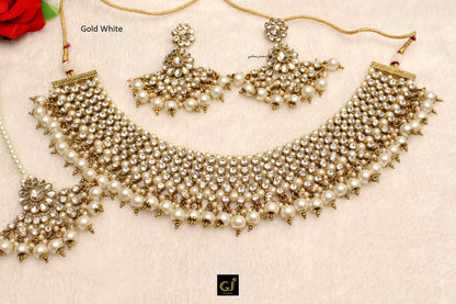 Indian Jewellery/Bridal Gold Bollywood Jewellery Necklace noun Set